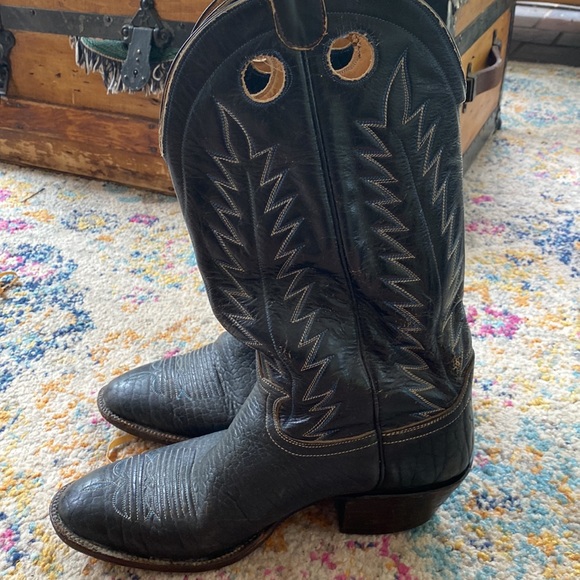 Hondo Shoes Vintage Mens Hondo El Paso Leather Western Cowboy Boots